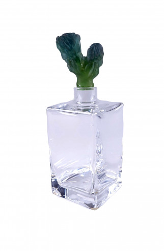 Crystal decanter Modern art from 1943 Daum, Cactus model