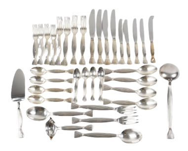 HERMES, Moisson Ménagère silver plated 96 pieces.