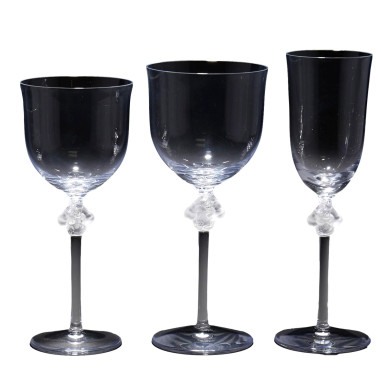 LALIQUE France Cristal ,Service “ROXANNE”, 48 pieces 1968