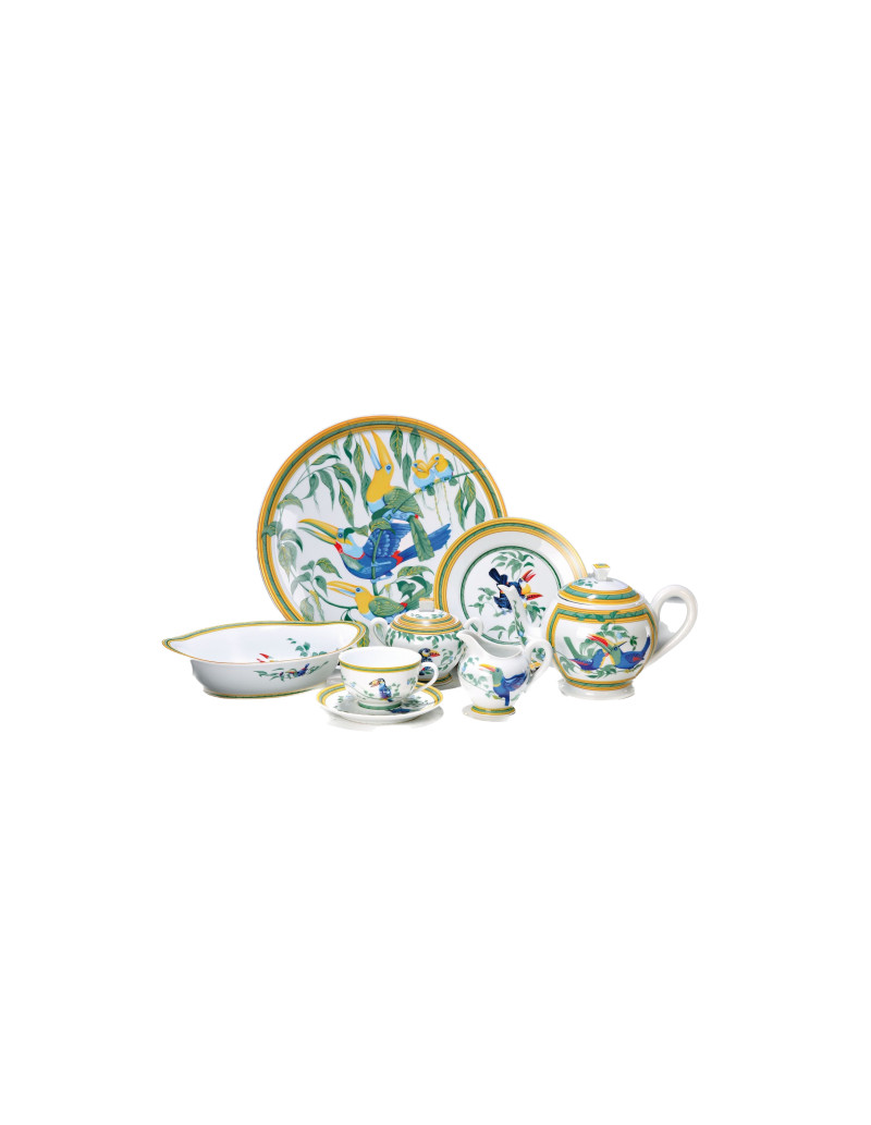 HERMES “LES TOUCANS ” Tea set